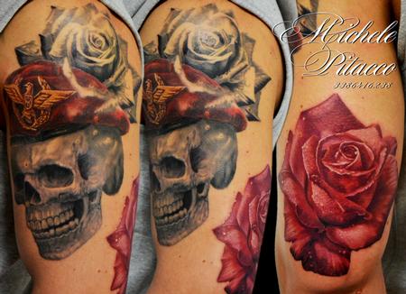 Tattoos - Skull Rose - 113957
